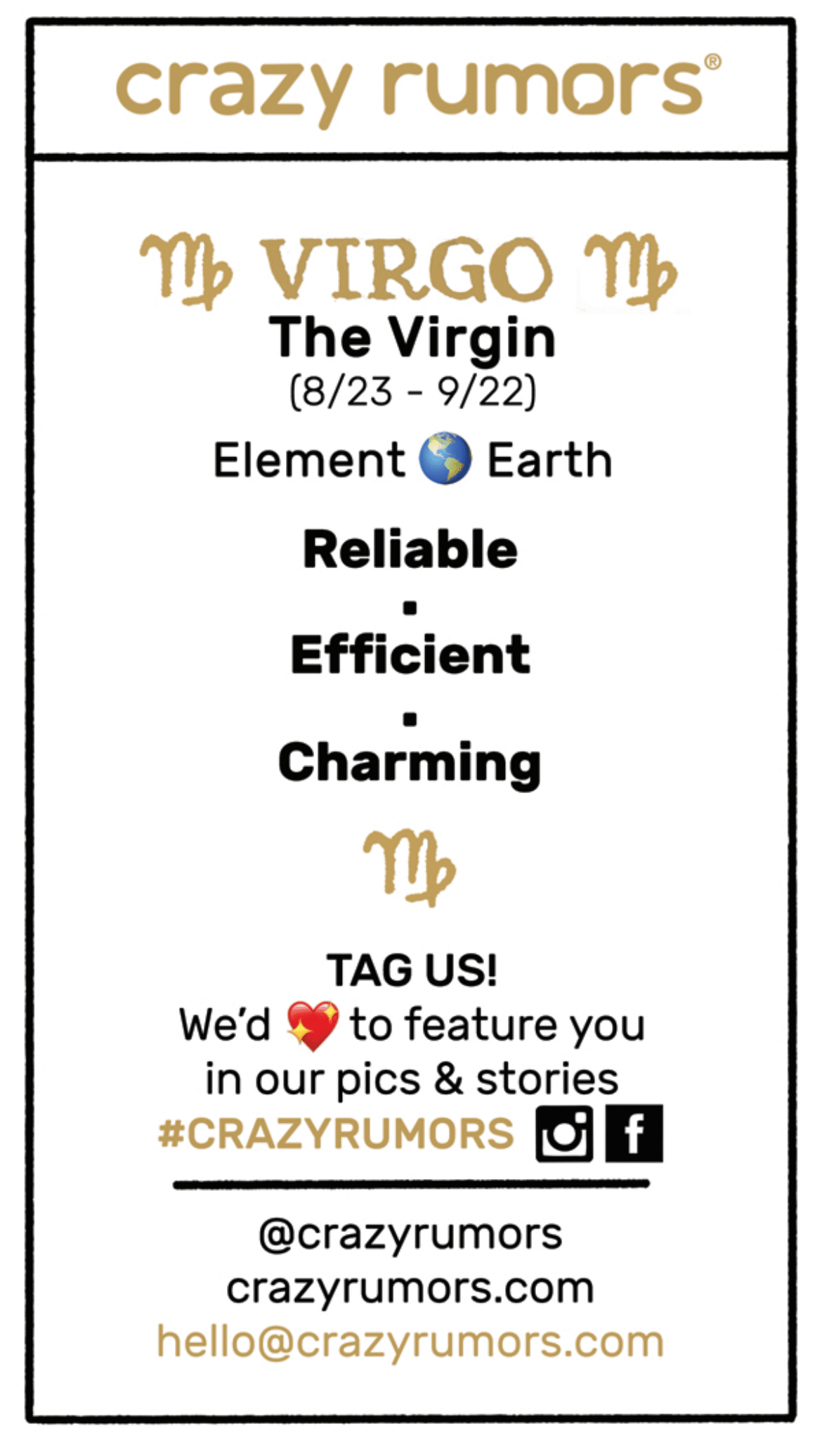 Crazy Rumors - Virgo, Zodiac Lip Balm