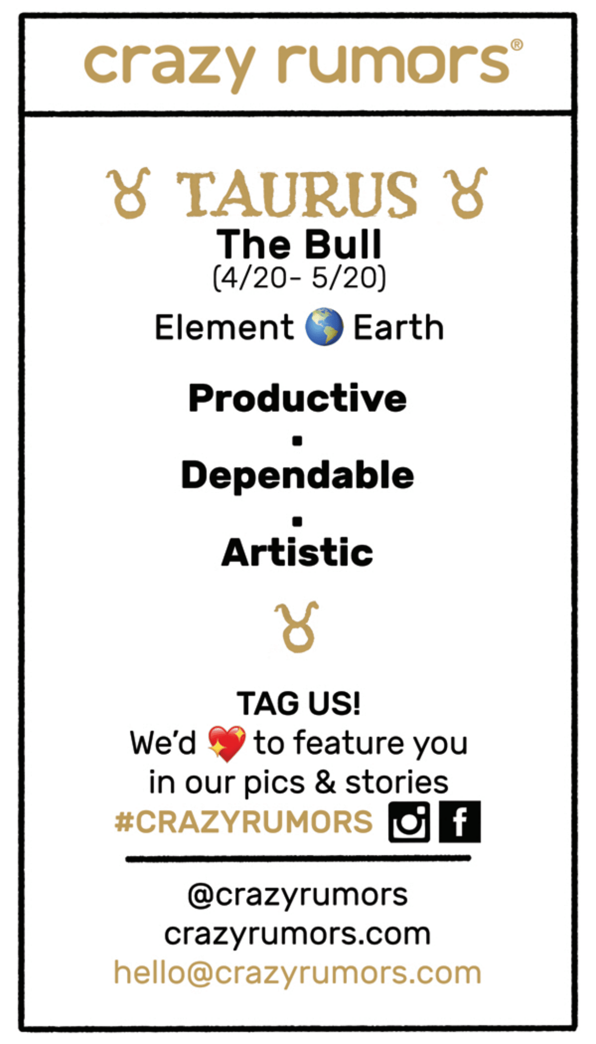 Crazy Rumors - Taurus Zodiac Lip Balm