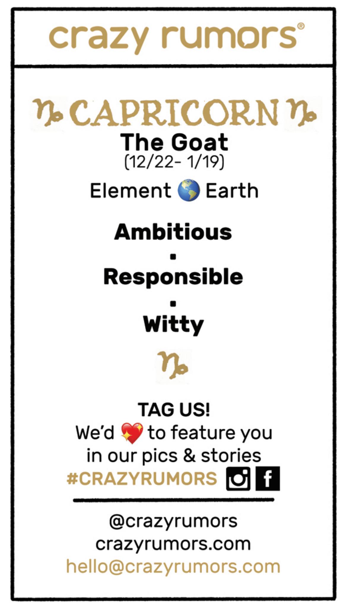 Crazy Rumors - Capricorn, Zodiac Lip Balm