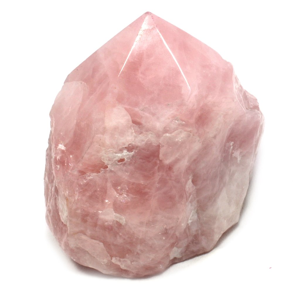 Crystal Rose Quartz Points Rough/Polished