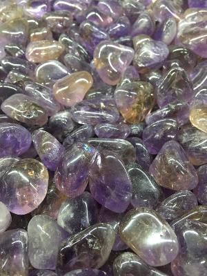 Tumbled Stones Assorted 1 of each Rose Quartz, Amethyst and Citrine 3 Stones For $2.00