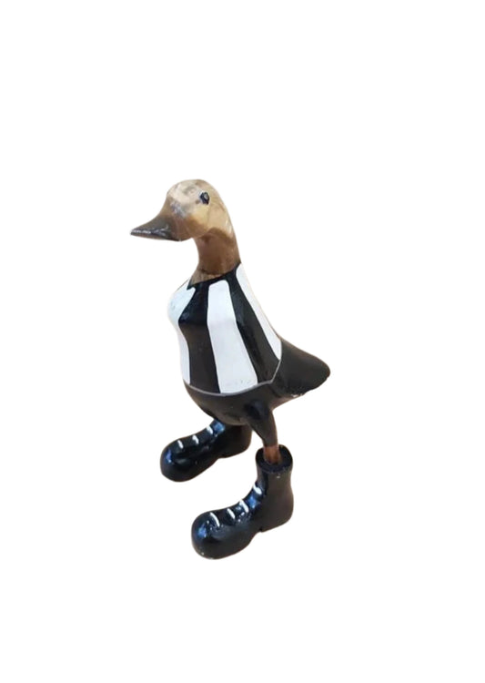 AFL Collingwood 25cm Wooden Duck Go Magpies