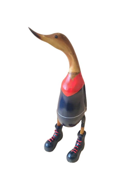 AFL Melbourne 25cm Wooden Duck  Go Demons