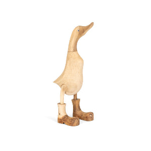 A Duck Wooden Web Feet or Boots Painted And Ready To Paint
