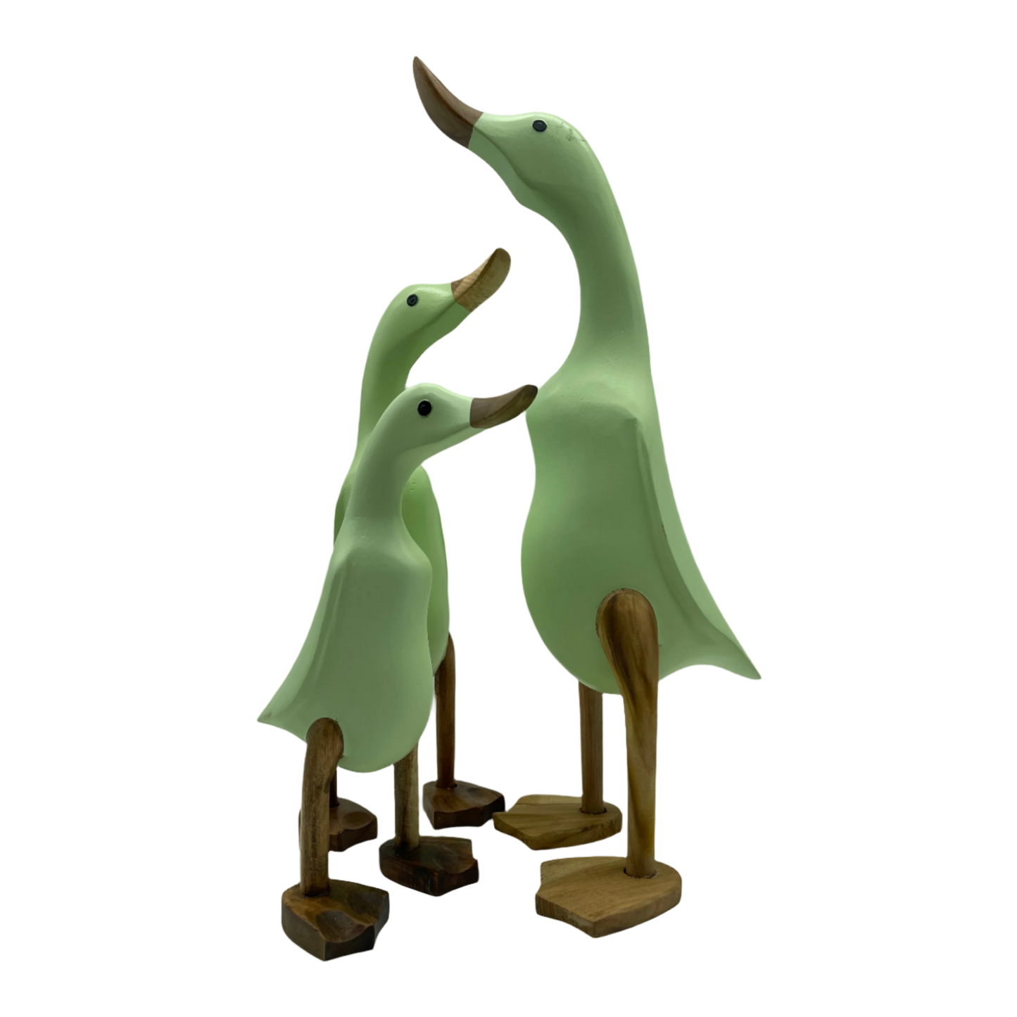 Duck Wooden Green 3 Sizes