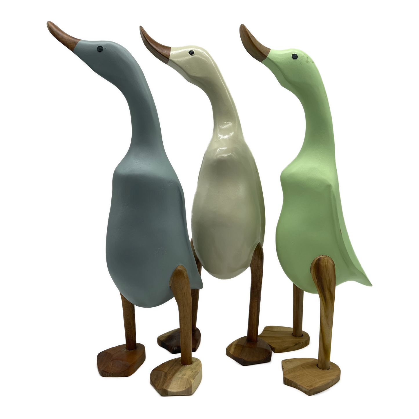 A Wooden Duck Grey 3 Sizes