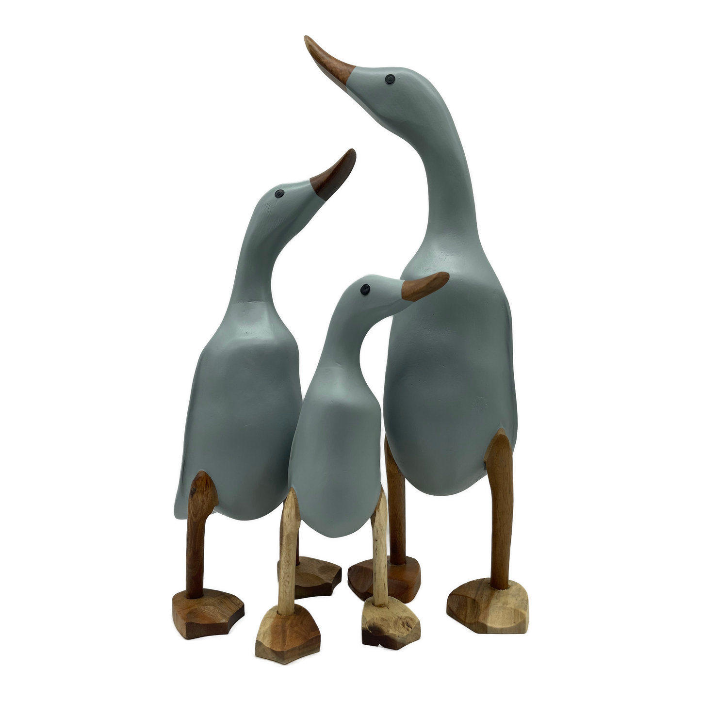 A Wooden Duck Grey 3 Sizes