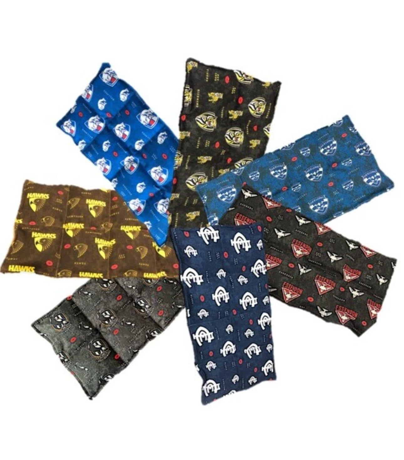 Footy Wheat Bag Heat Packs Hawks