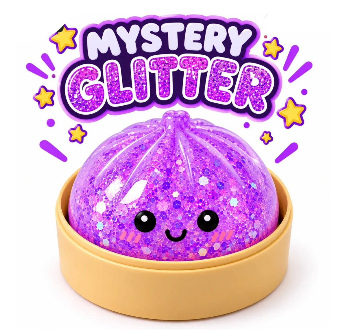 Squishy Glitter Bun Large