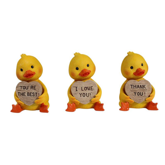 Cute Duck With Heart Saying 9.5 cm