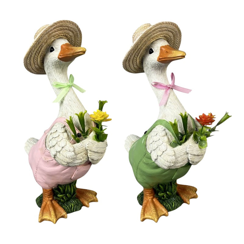 Standing Duck In Overalls 25cm