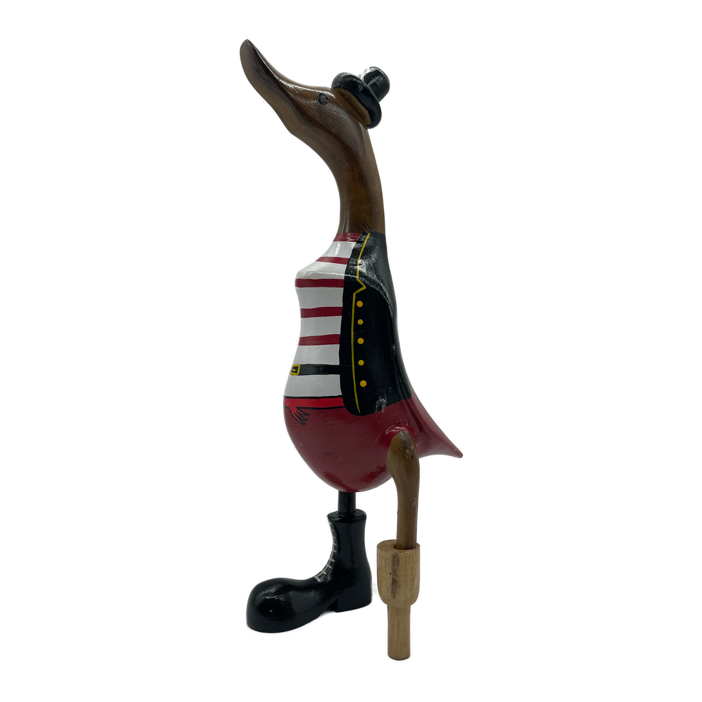 A Duck Wooden Pirate Red