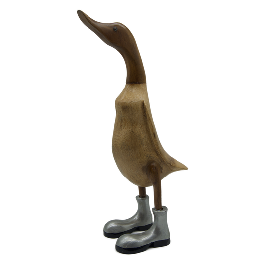 Duck Wooden Silver Boots 40cm