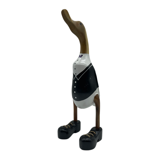 A Duck Wooden Tuxedo White And Black Jacket