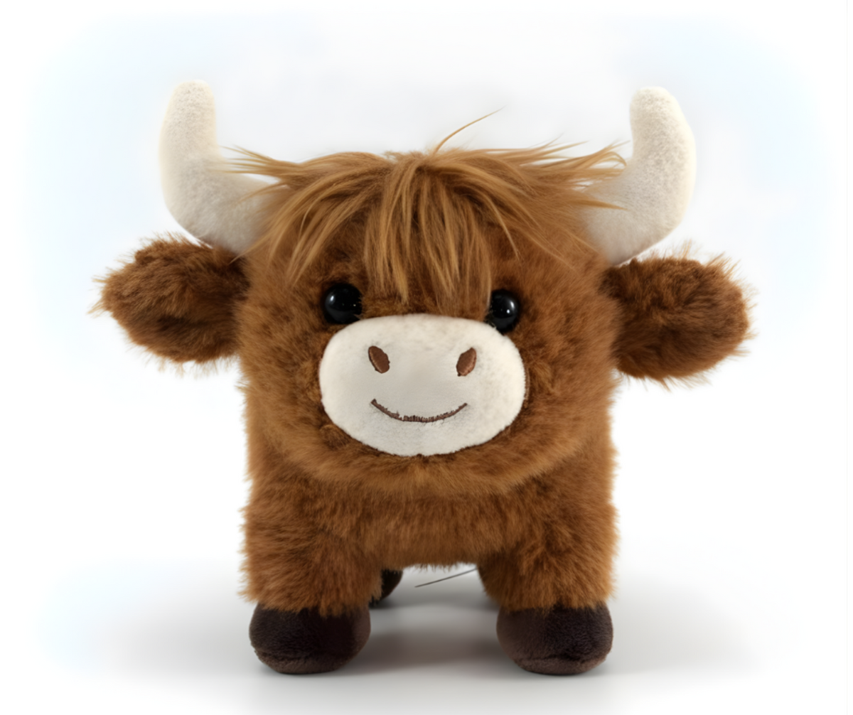 Highland Cow Plush Pencil Case
