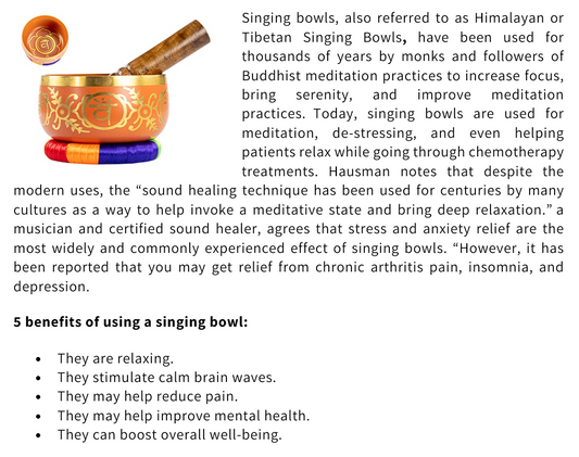 Tibetan Singing Bowl With Wooden Striker Orange 13cm Diameter