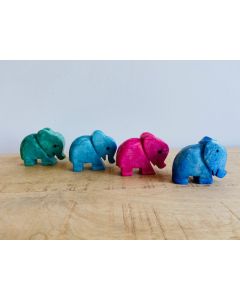 Elephants Coloured Stone