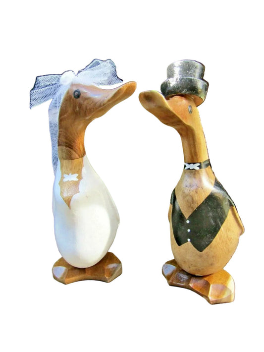 A Bride Groom Wooden Duck