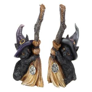 Cat Witch On Celtic Broom