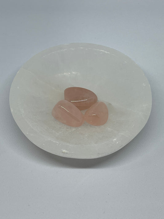 Tumbled Stones Rose Quartz A Grade Brazil 3 Stones For $2.00