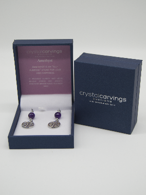 Amethyst Tree Of Live Ear Rings