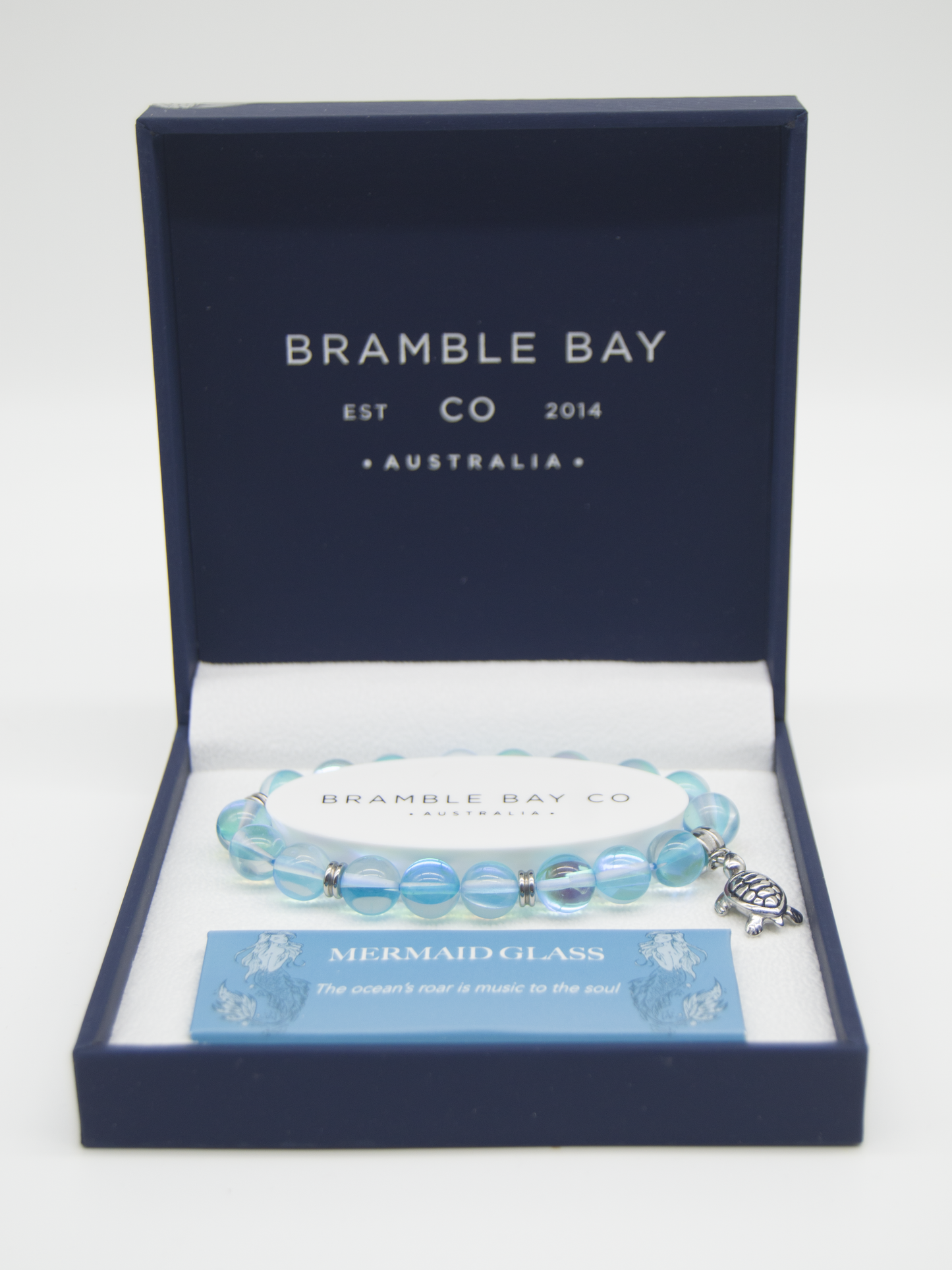 Ocean Turtle Charm Bracelet Mermaid Jewel Glass Aqua