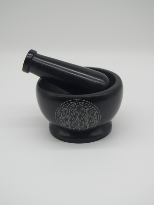 Mortar And Pestle Flower Of Life