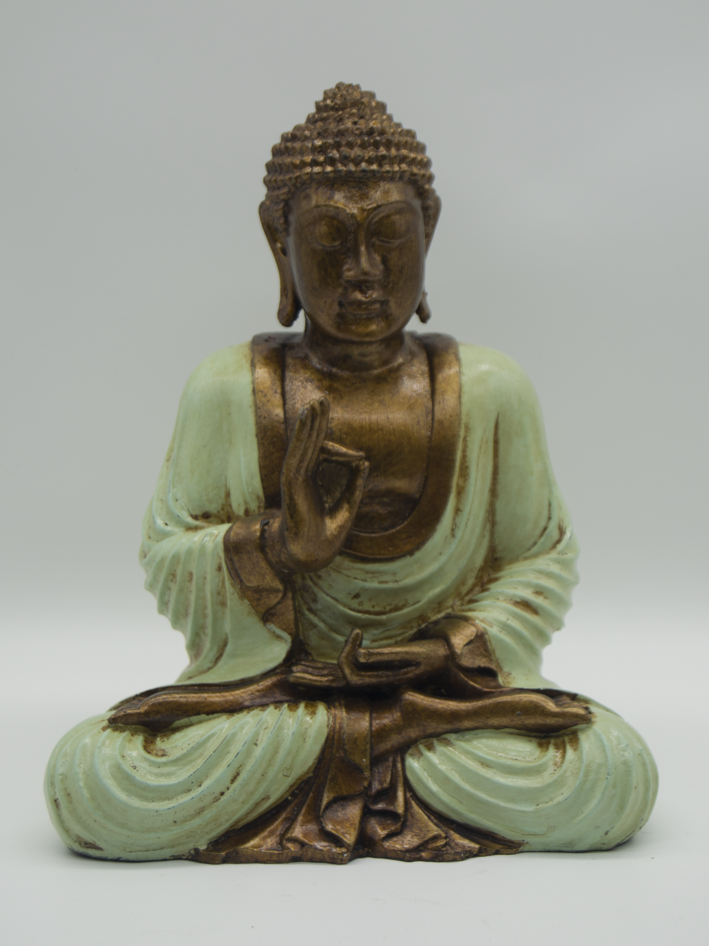 Buddha Meditating  Green 27cm