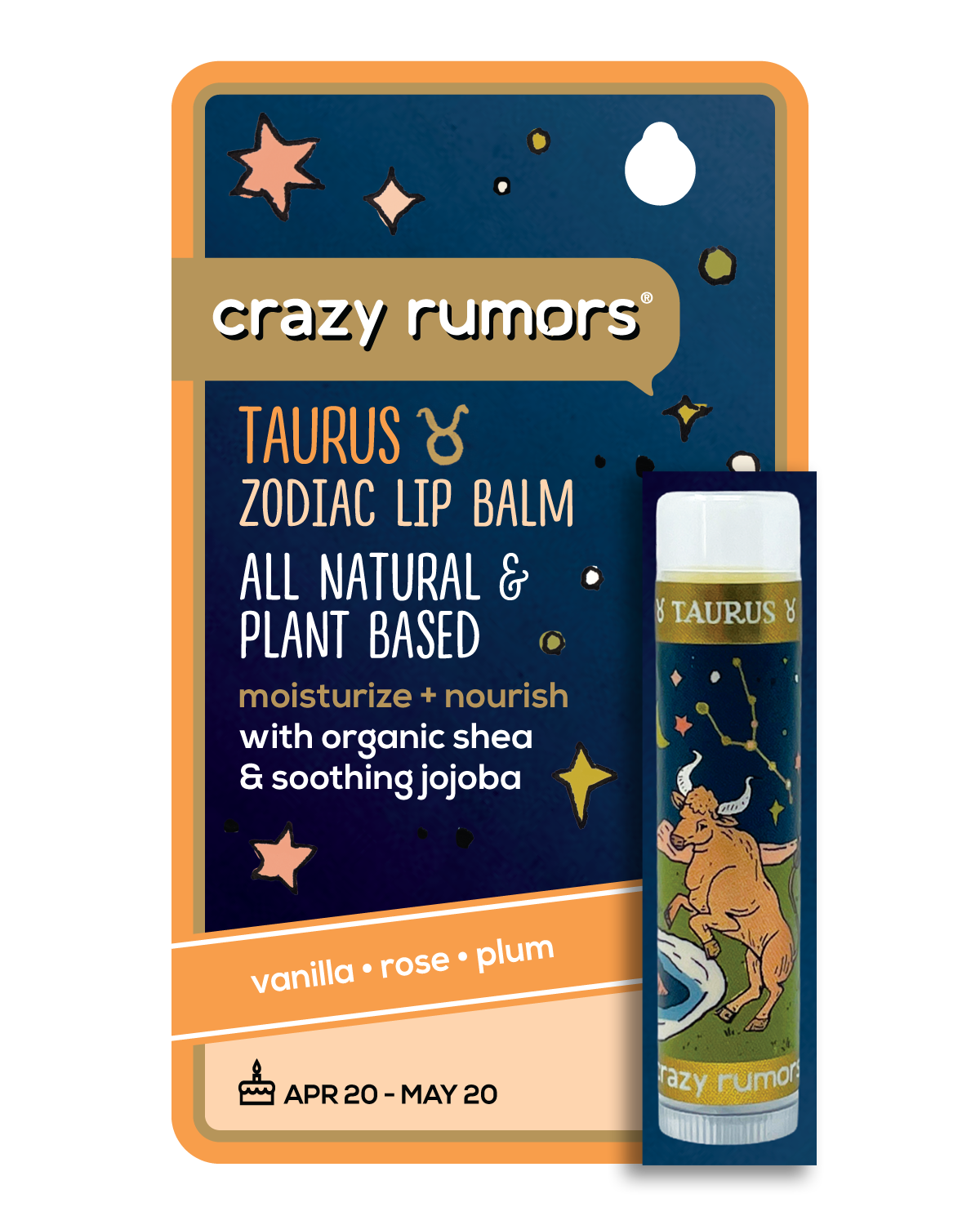 Crazy Rumors - Taurus Zodiac Lip Balm