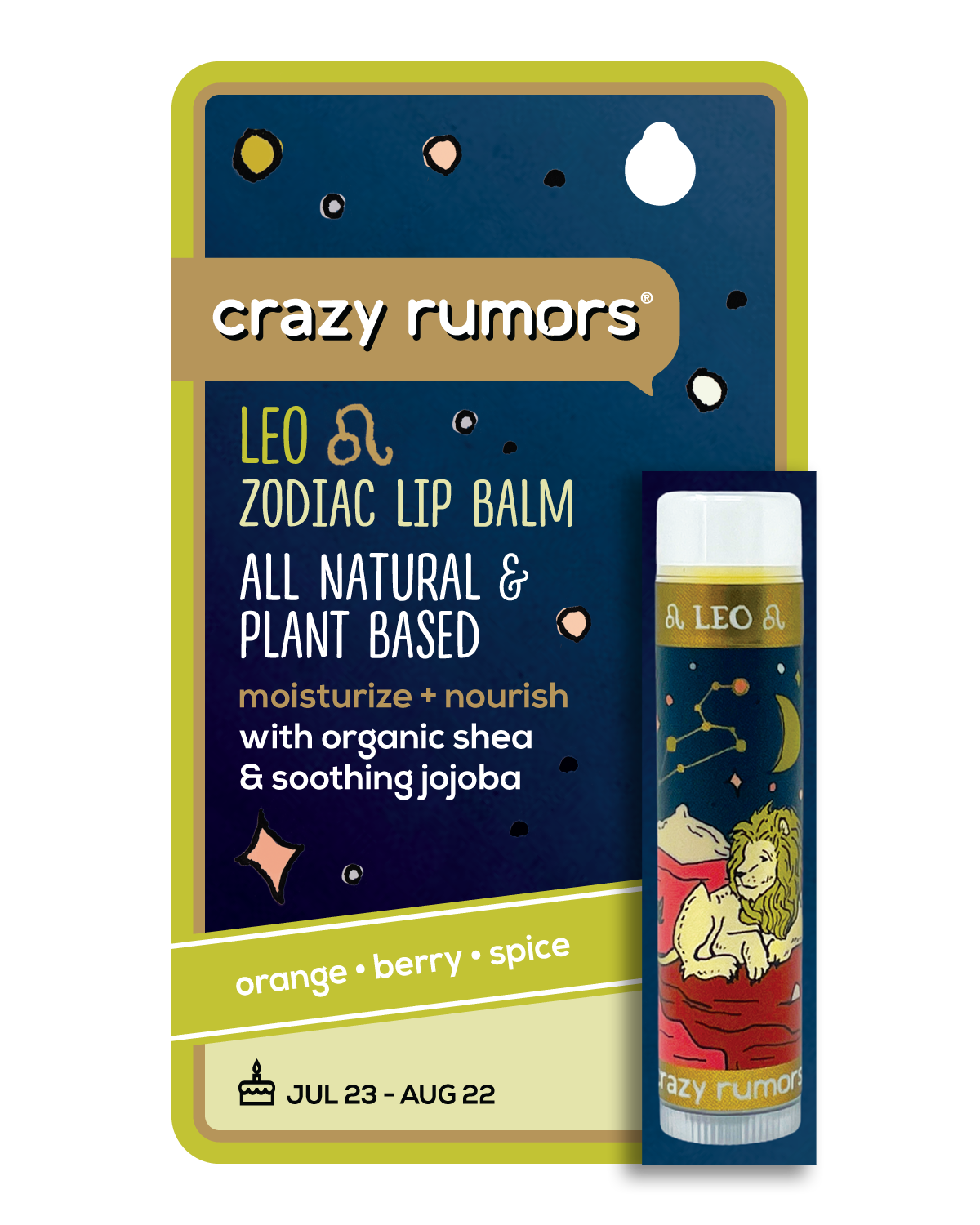 Crazy Rumors - Leo, Zodiac Lip Balm