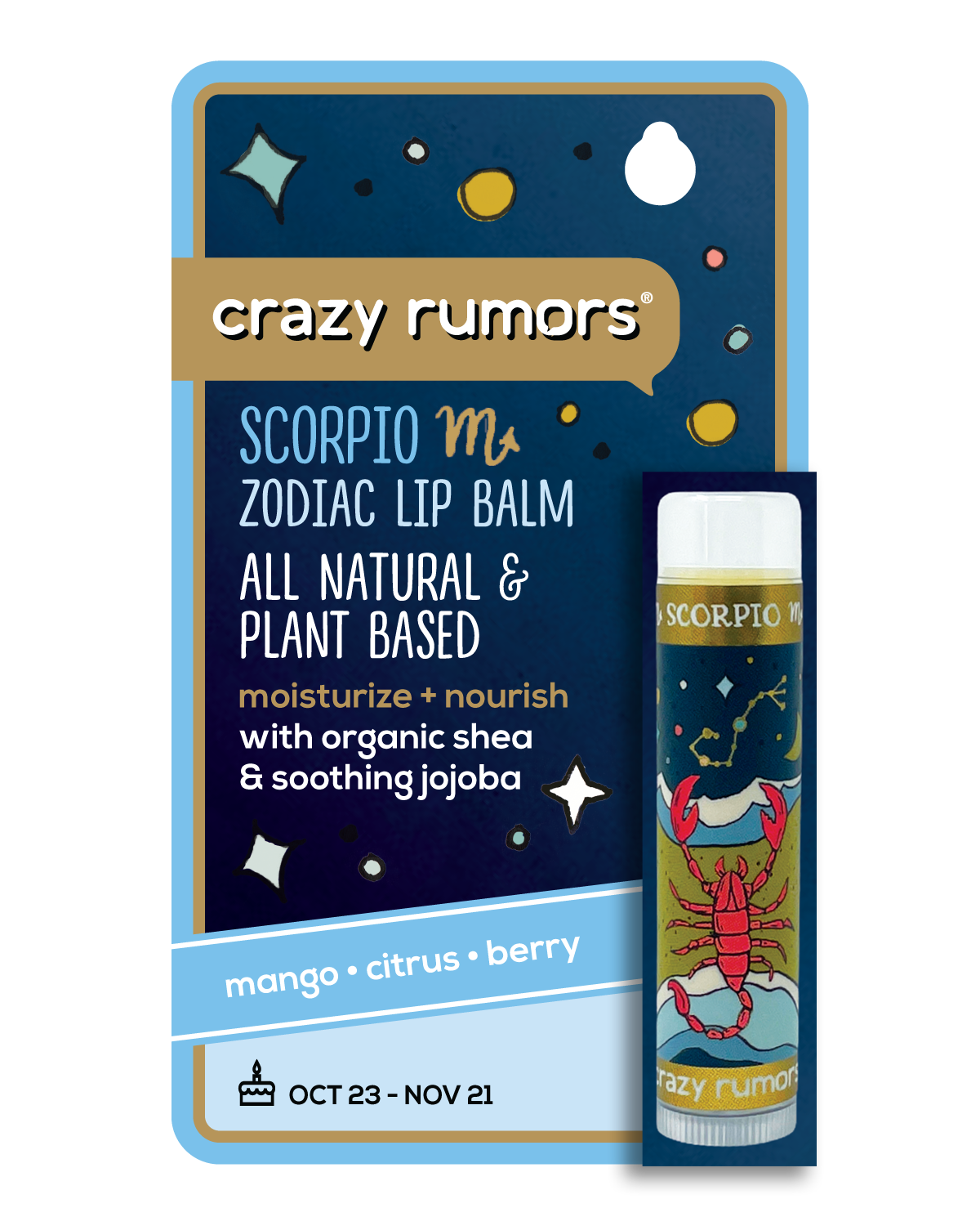 Crazy Rumors - Scorpio, Zodiac Lip Balm