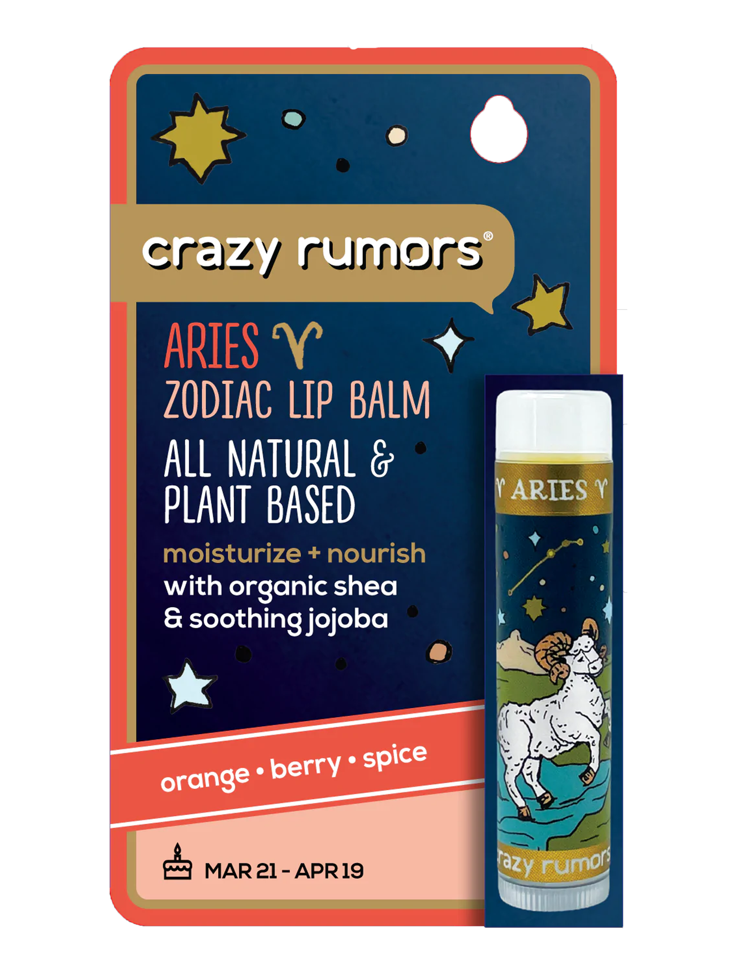 Crazy Rumors - Aries, Zodiac Lip Balm