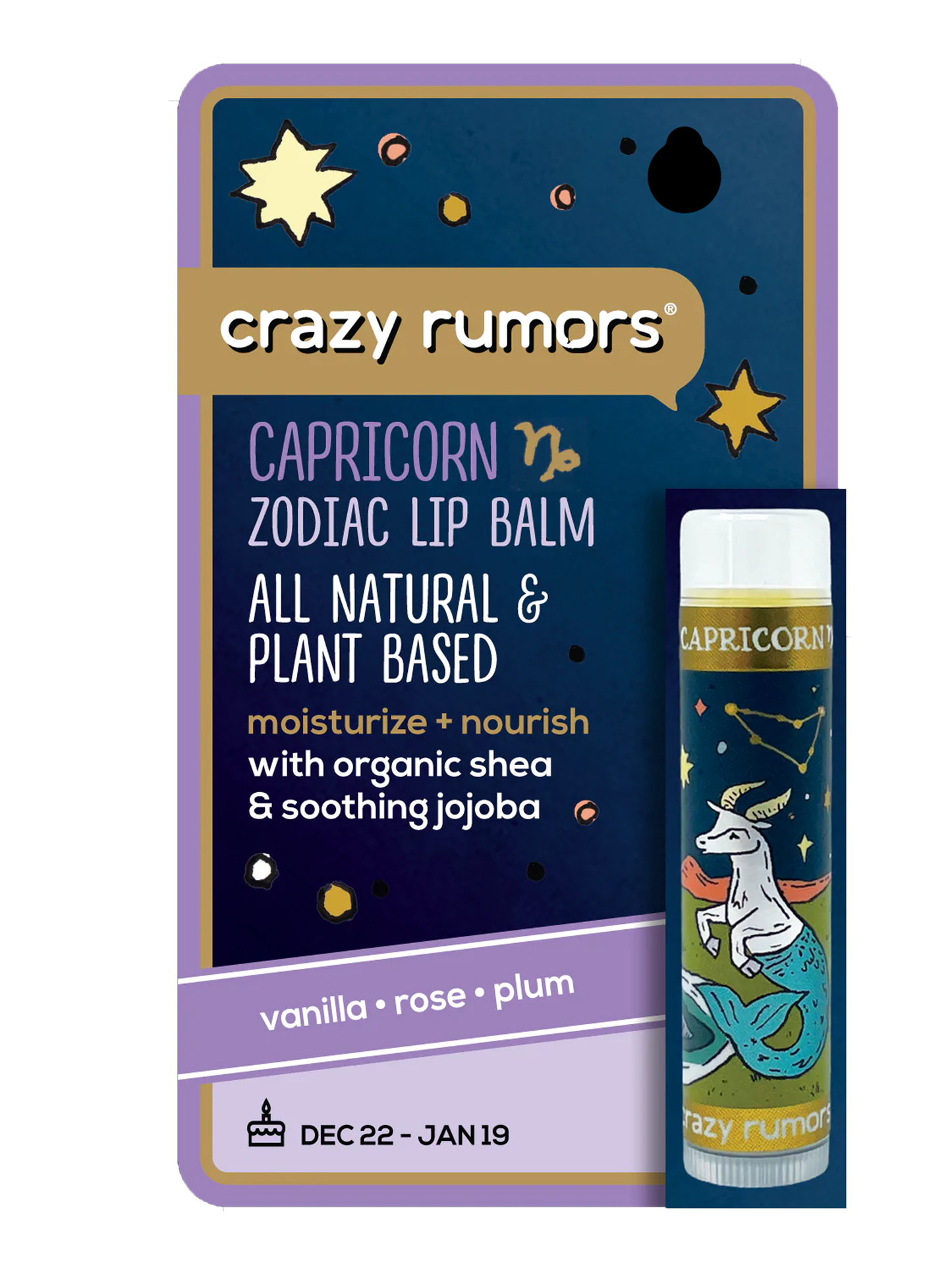 Crazy Rumors - Capricorn,  Zodiac Lip Balm