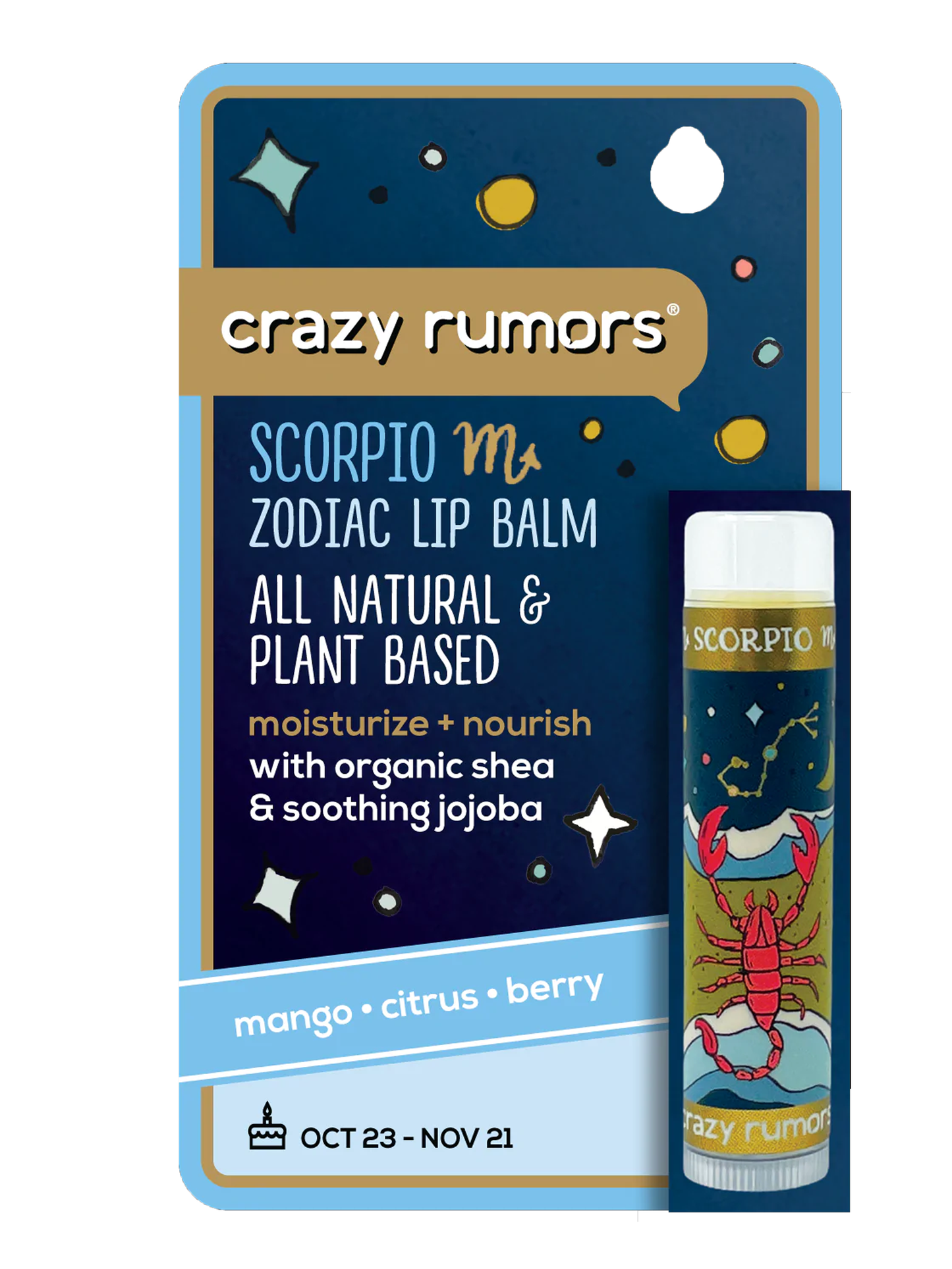 Crazy Rumors - Scorpio, Zodiac Lip Balm