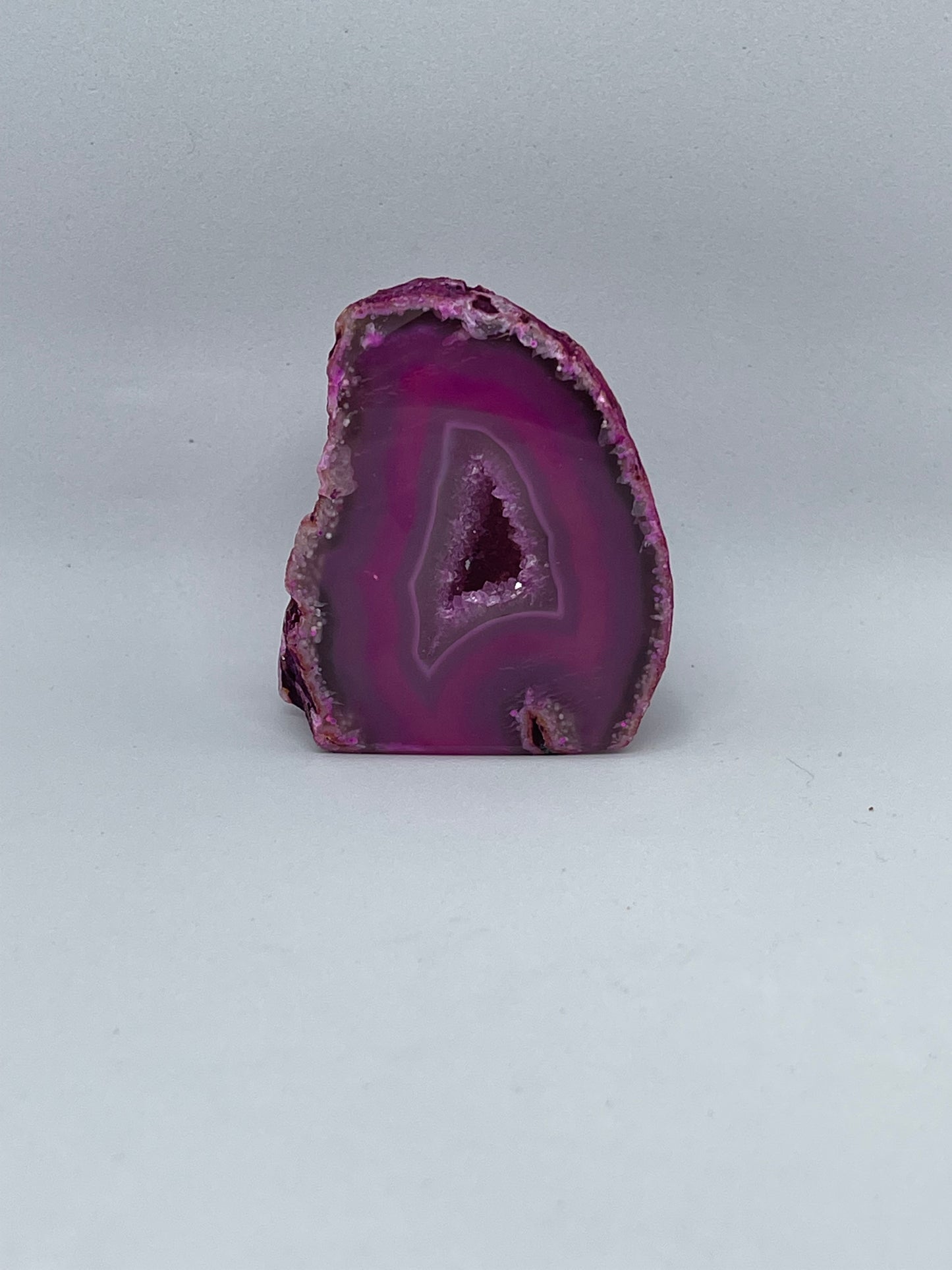 Crystal Agate Pink Halves Medium  Base 6+cm Polished