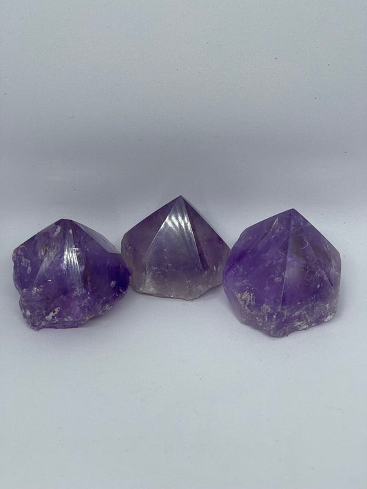 Crystal  Amethyst Points Rough/Polished
