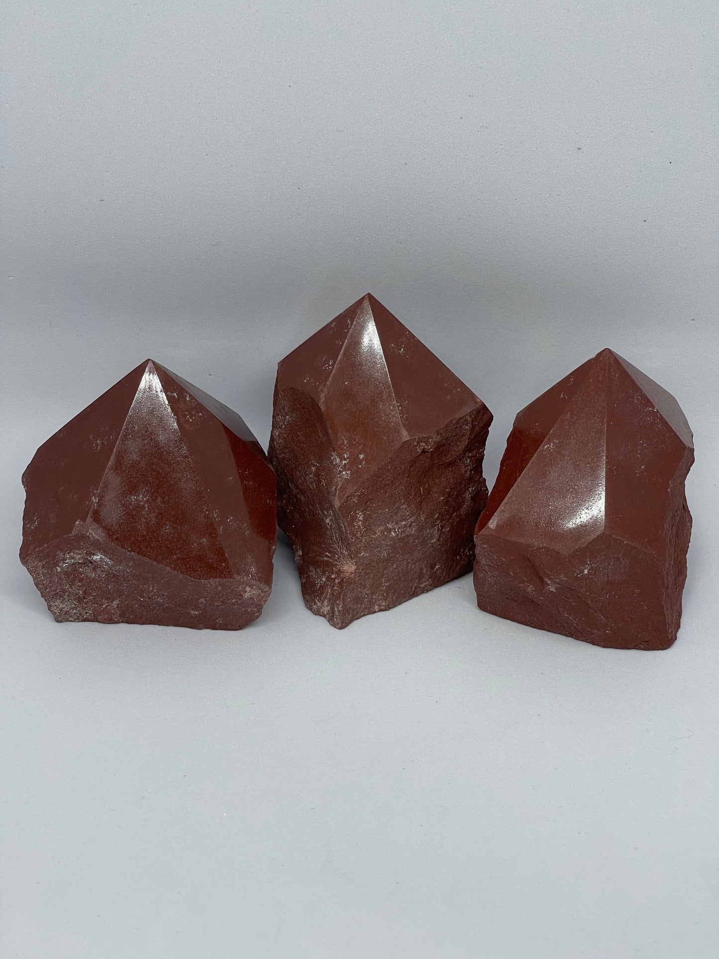 Crystals Red Jasper Points Rough/Polished