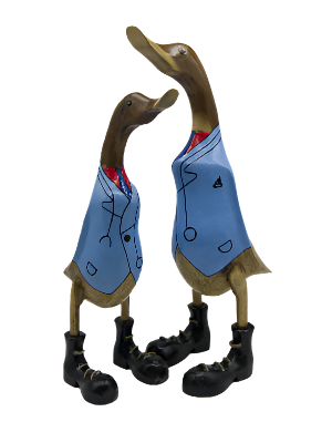 Duck Wooden Doctor Light Blue Coat Or Paramedic