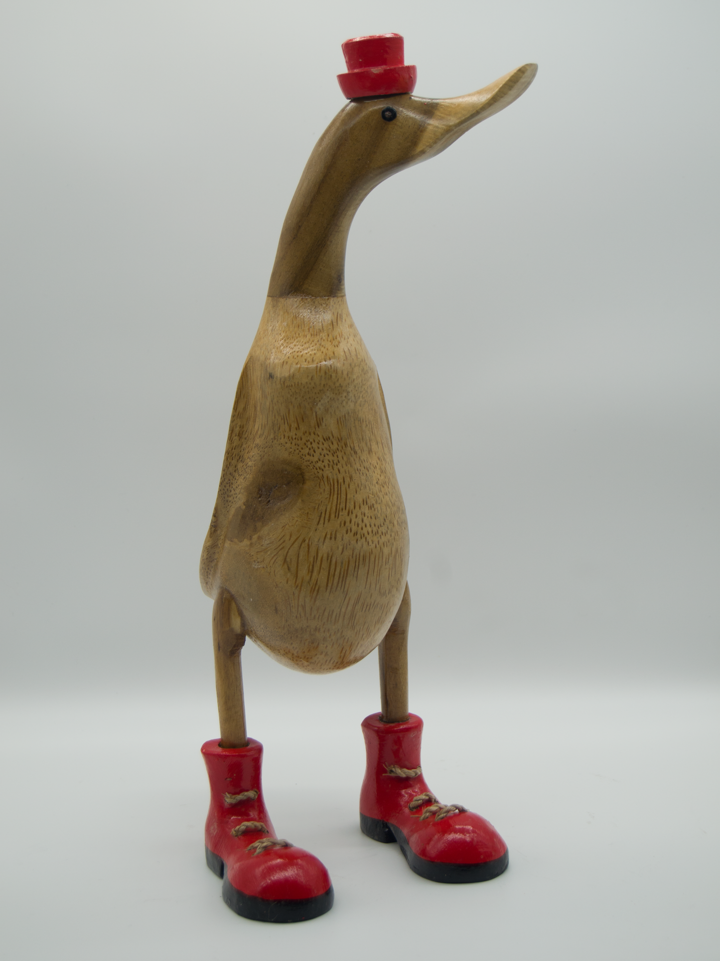 Duck Wooden With Red Boots