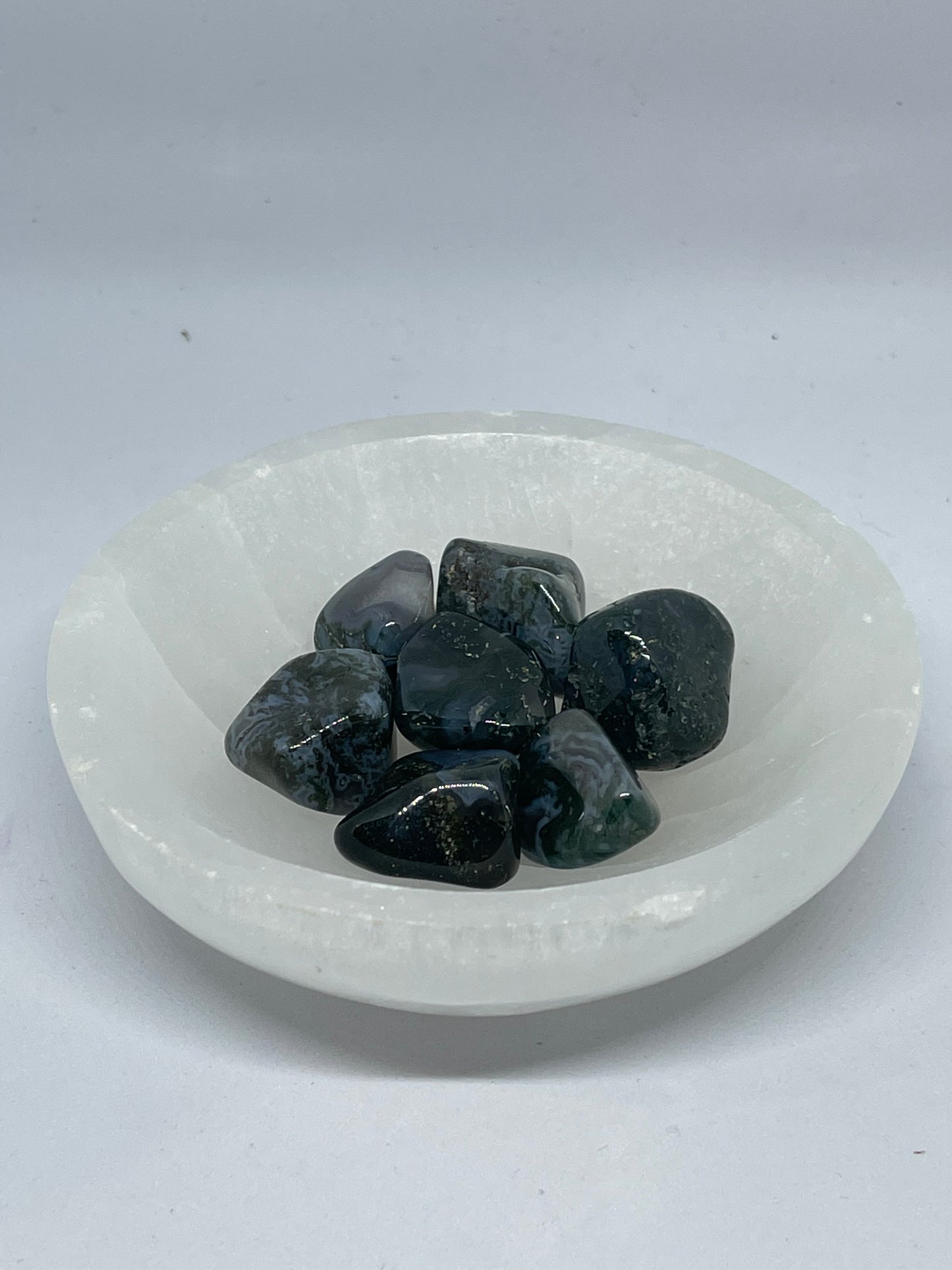 Tumbled Stones Moss Green Agate From Africa 3 Stones For $2.00