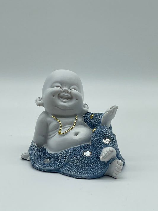 Monk Blue/White Sitting