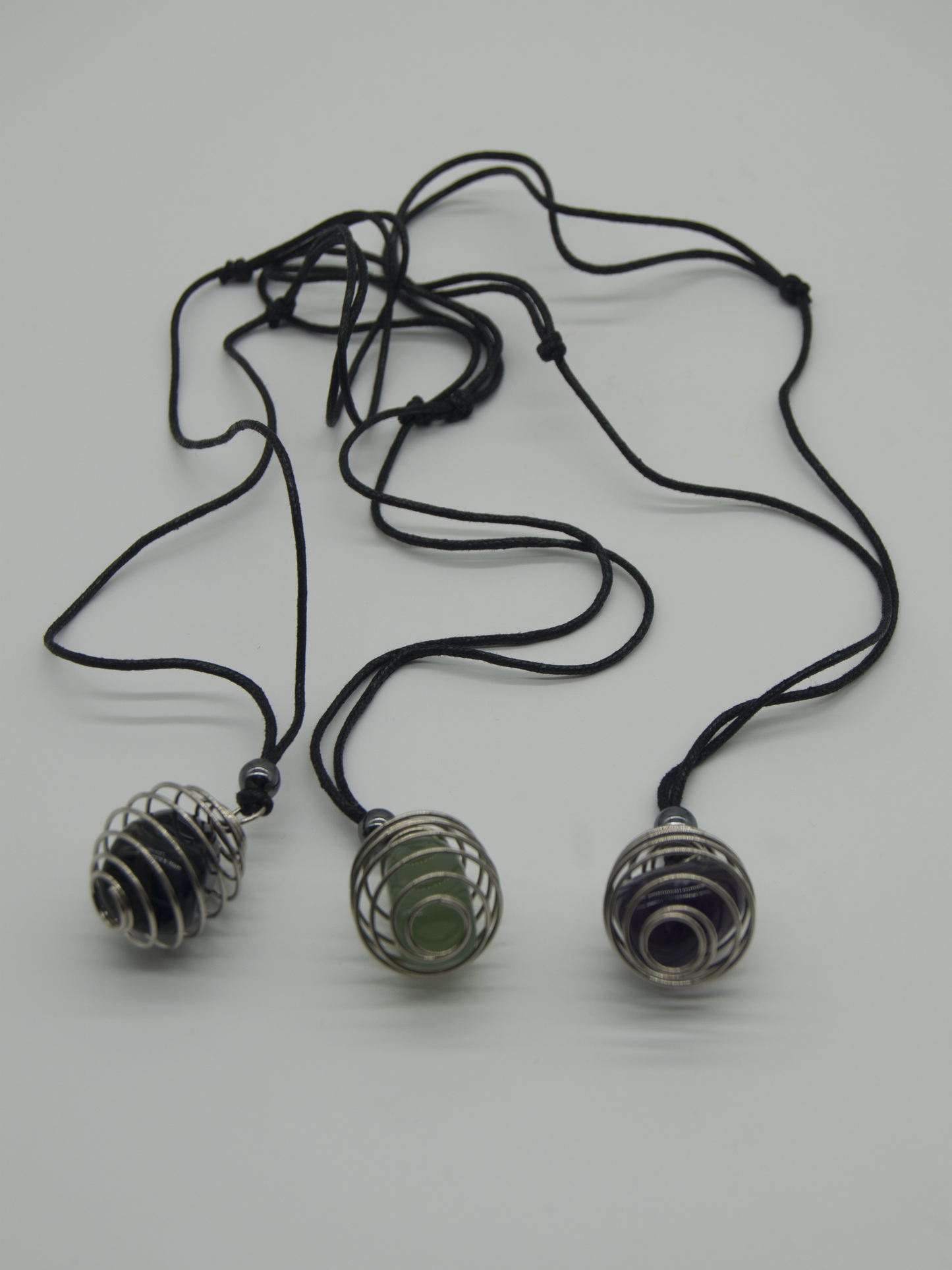 Interchangeable Coil  Tumbled Stone Necklace