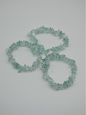 Bracelet : Tumbled Stones Obsidian Light Blue