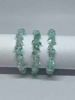 Bracelet : Tumbled Stones Obsidian Light Blue
