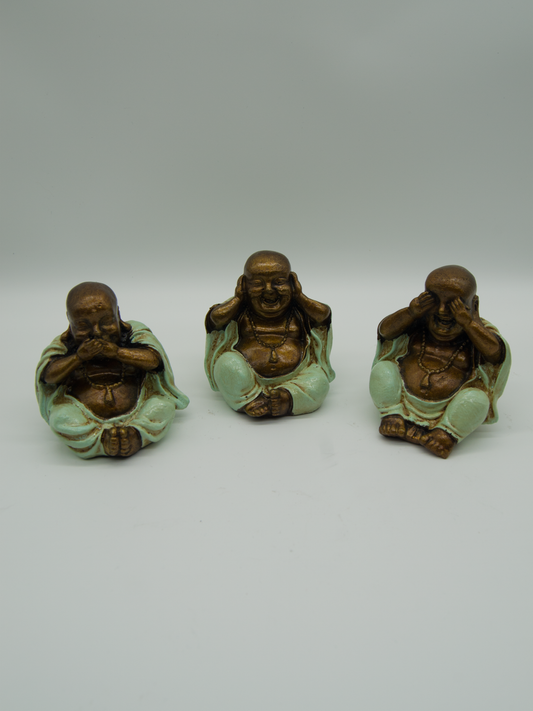 Buddha Set Of 3 Hear  See And Speak No Evil 8.5cm