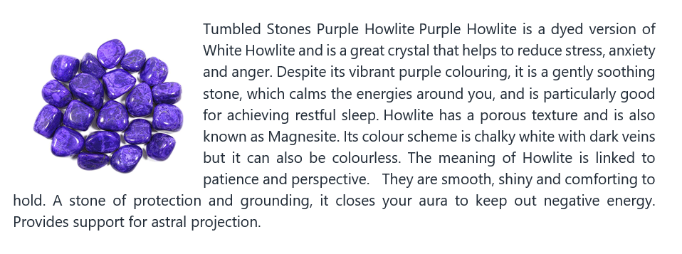 Tumbled Stones Purple Howlite