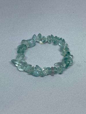 Bracelet : Tumbled Stones Obsidian Light Blue