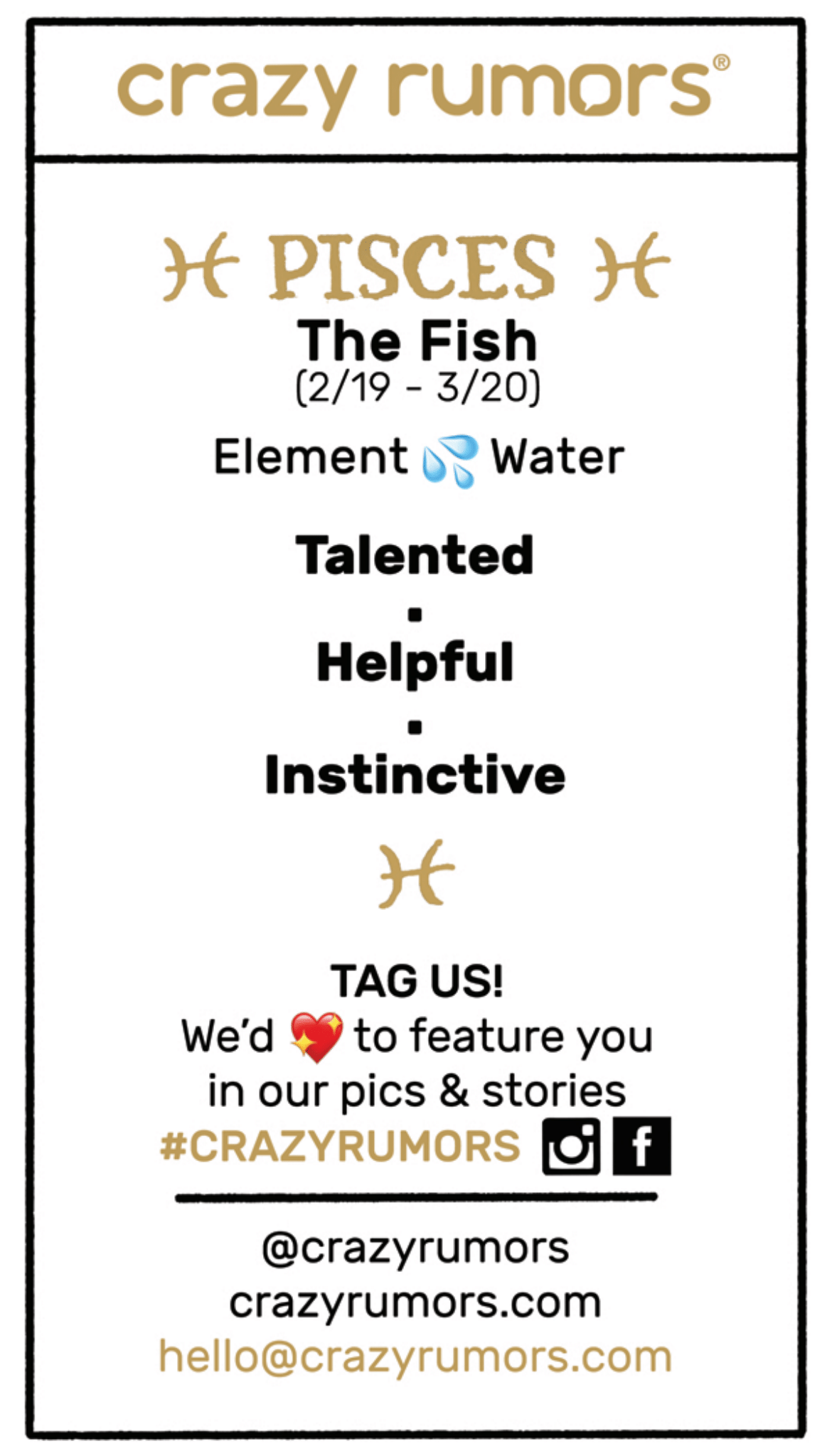 Crazy Rumors - Pisces, Zodiac Lip Balm